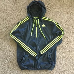 Adidas 3 stripe windbreaker jacket